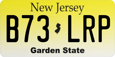 NJ license plate B73LRP
