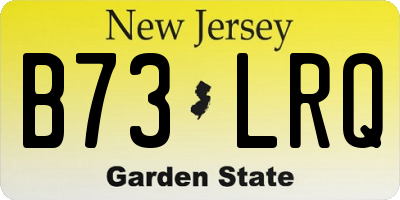 NJ license plate B73LRQ