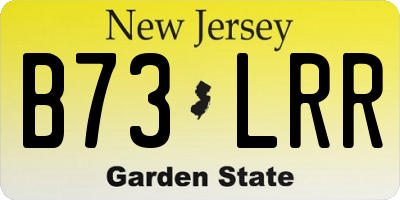 NJ license plate B73LRR