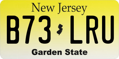 NJ license plate B73LRU