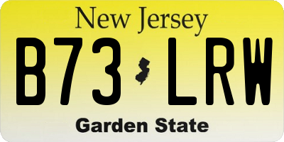 NJ license plate B73LRW