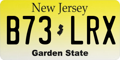 NJ license plate B73LRX