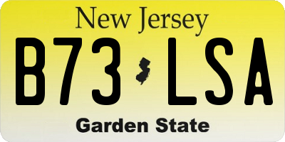 NJ license plate B73LSA
