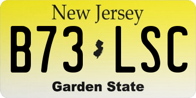 NJ license plate B73LSC