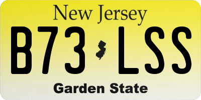 NJ license plate B73LSS