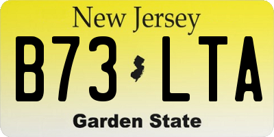 NJ license plate B73LTA
