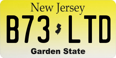 NJ license plate B73LTD