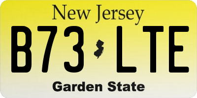 NJ license plate B73LTE