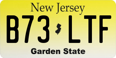 NJ license plate B73LTF