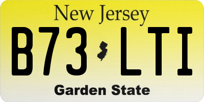NJ license plate B73LTI