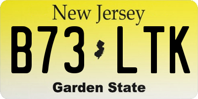 NJ license plate B73LTK