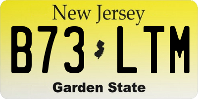NJ license plate B73LTM
