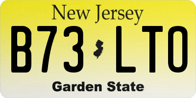 NJ license plate B73LTO