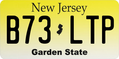 NJ license plate B73LTP
