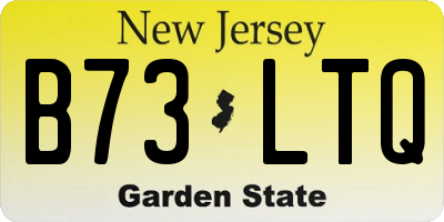 NJ license plate B73LTQ