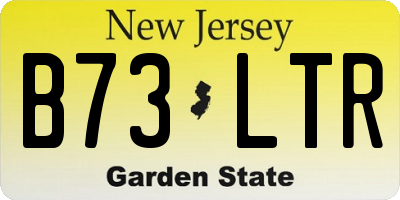 NJ license plate B73LTR