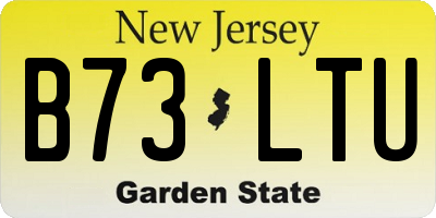 NJ license plate B73LTU