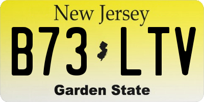 NJ license plate B73LTV