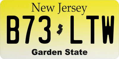 NJ license plate B73LTW