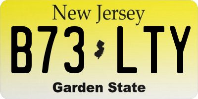 NJ license plate B73LTY