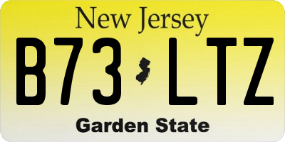 NJ license plate B73LTZ
