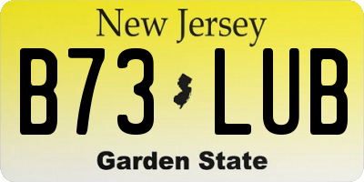 NJ license plate B73LUB