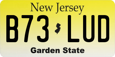 NJ license plate B73LUD