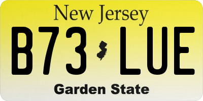 NJ license plate B73LUE