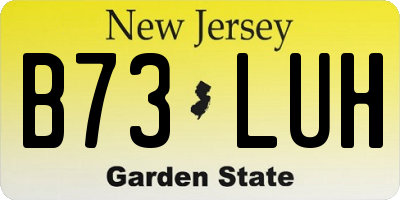 NJ license plate B73LUH