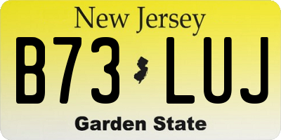 NJ license plate B73LUJ