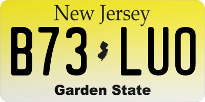 NJ license plate B73LUO