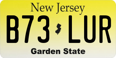NJ license plate B73LUR