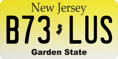 NJ license plate B73LUS