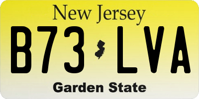 NJ license plate B73LVA