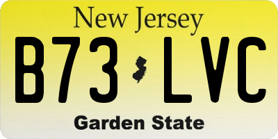 NJ license plate B73LVC