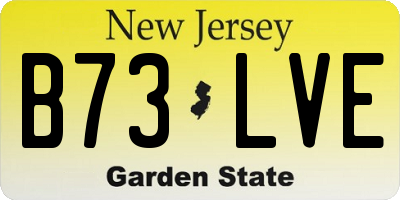 NJ license plate B73LVE