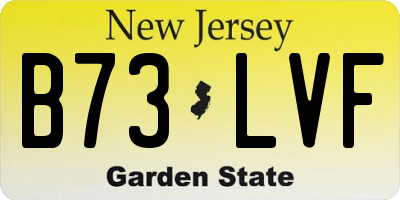 NJ license plate B73LVF