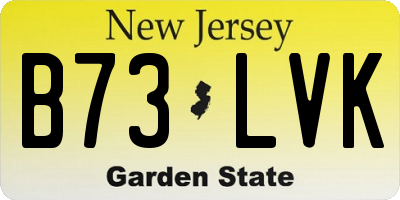 NJ license plate B73LVK