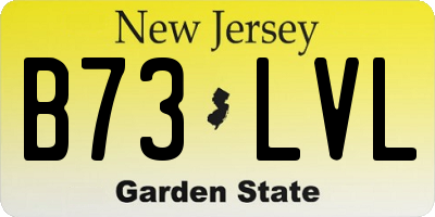 NJ license plate B73LVL