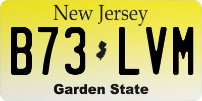 NJ license plate B73LVM