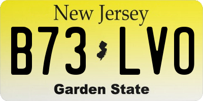 NJ license plate B73LVO
