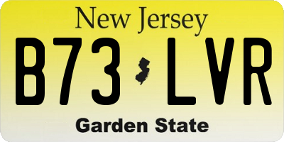 NJ license plate B73LVR