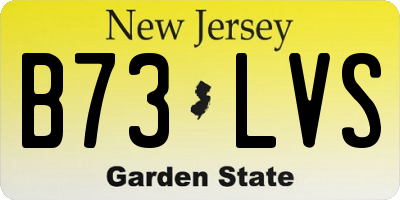 NJ license plate B73LVS