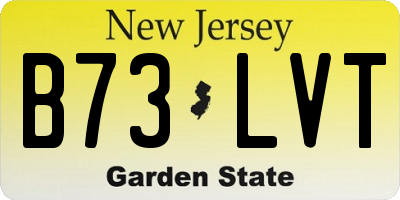 NJ license plate B73LVT