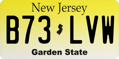 NJ license plate B73LVW