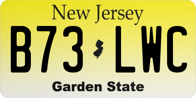 NJ license plate B73LWC