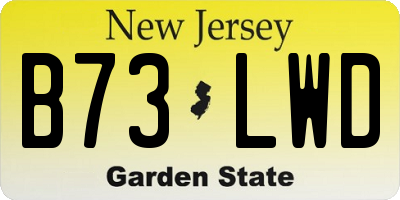 NJ license plate B73LWD