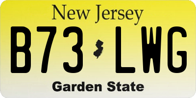 NJ license plate B73LWG
