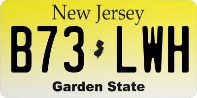 NJ license plate B73LWH