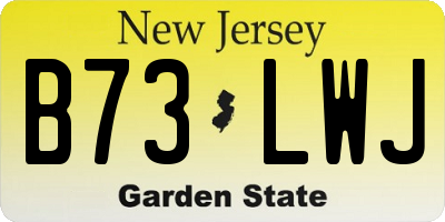 NJ license plate B73LWJ